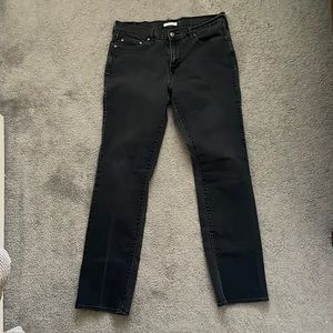 Levi black straight jeans